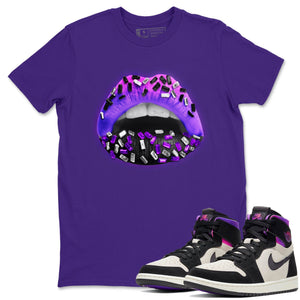 Lips Jewel Match Purple Tee Shirts | Zoom Comfort Psg