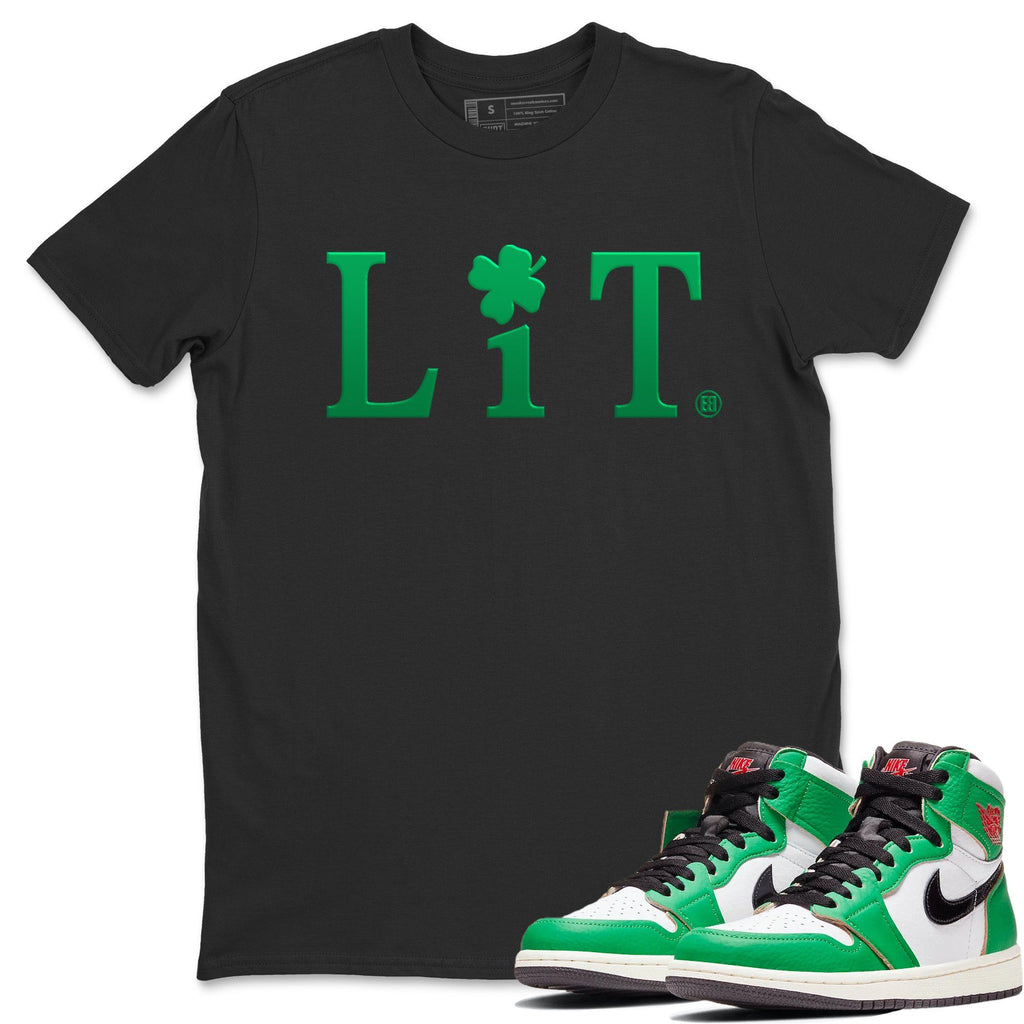 Lit Match Black Tee Shirts | Lucky Green