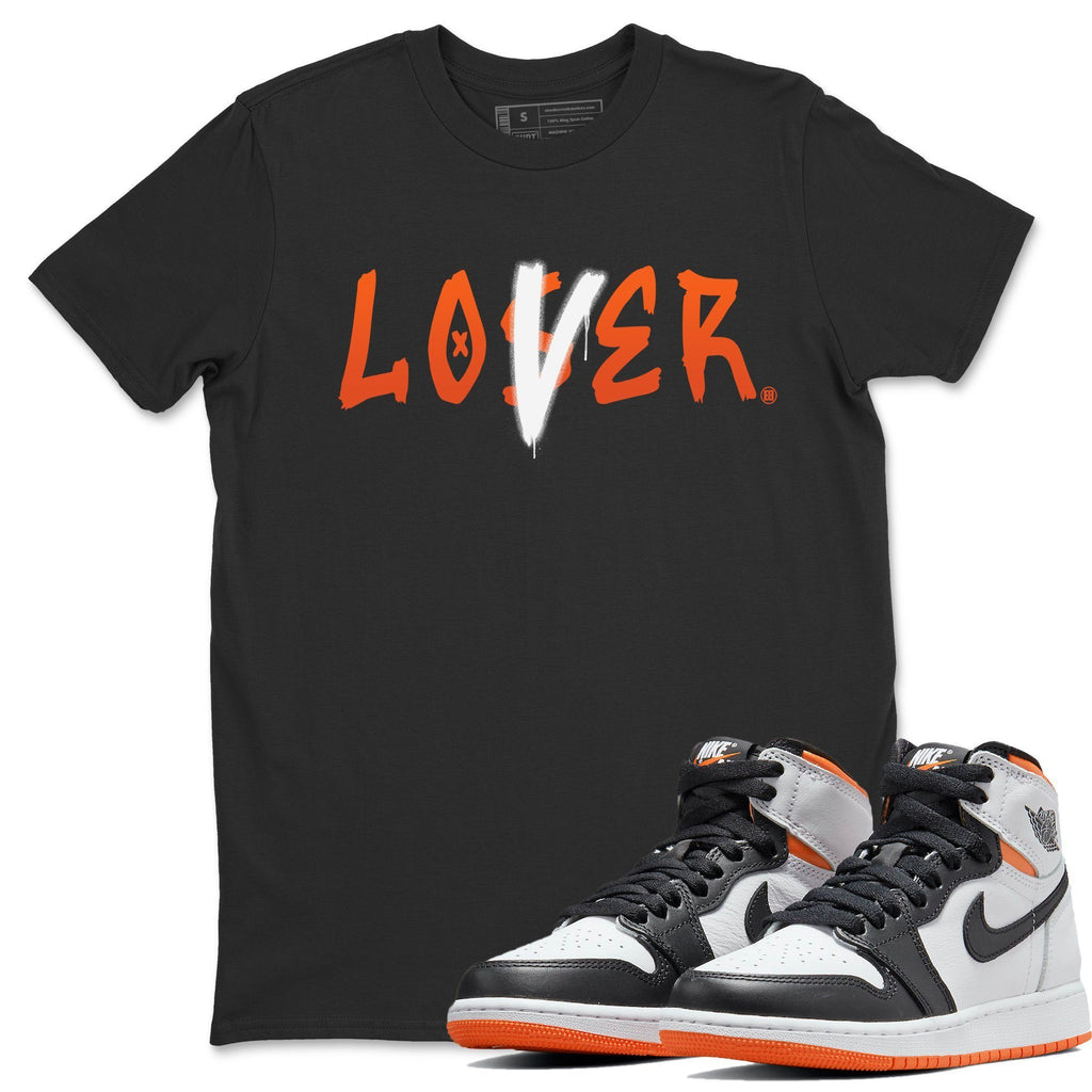 Loser Lover Match Black Tee Shirts | Electro Orange