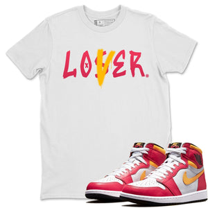 Loser Lover Match White Tee Shirts | Light Fusion Red