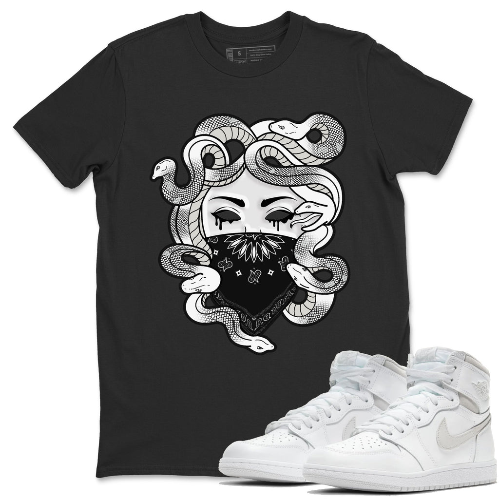 Medusa Match Black Tee Shirts | Neutral Grey