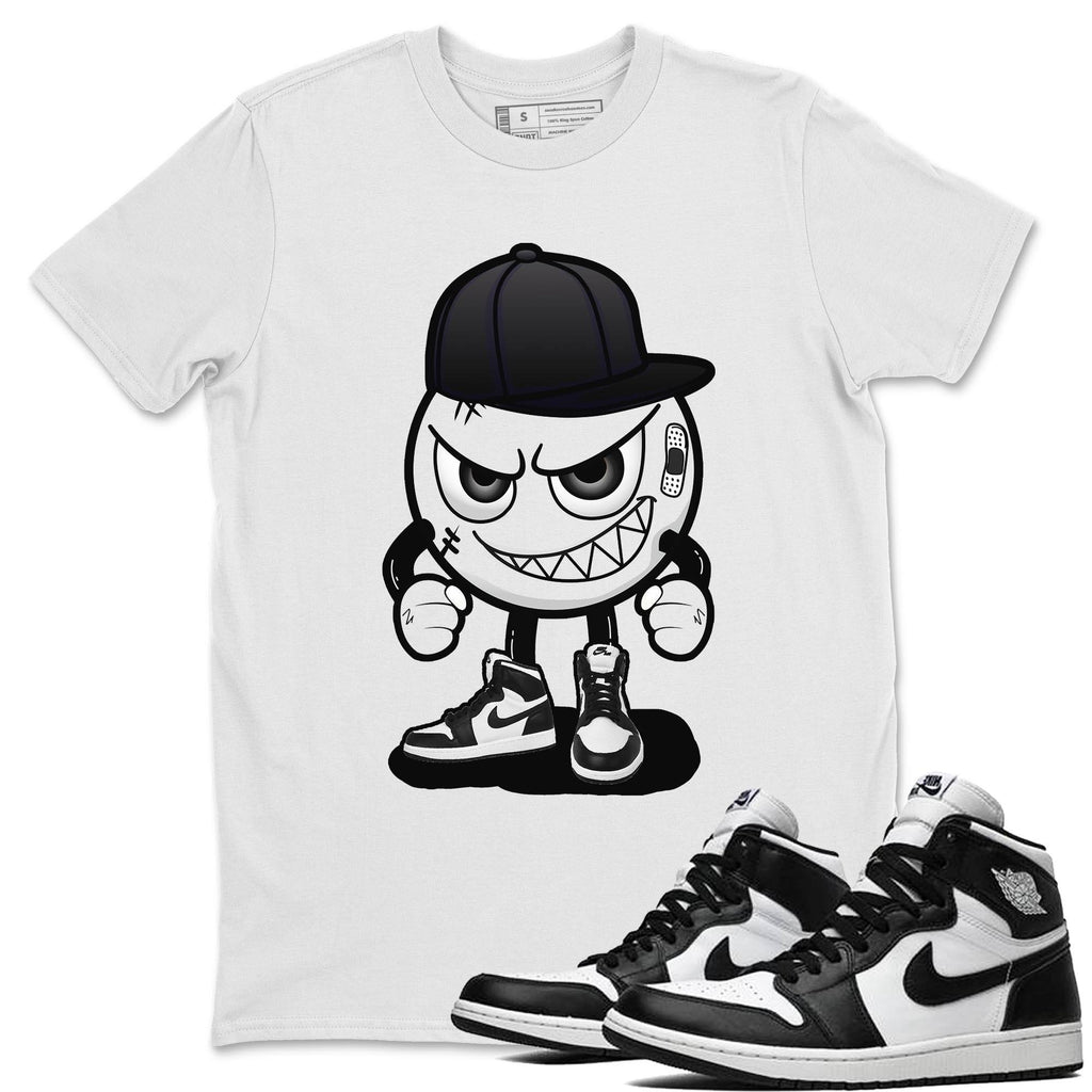 Mischief Emoji Match White Tee Shirts | Black White