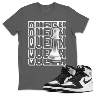 Queen Match Cool Grey Tee Shirts | Silver Toe