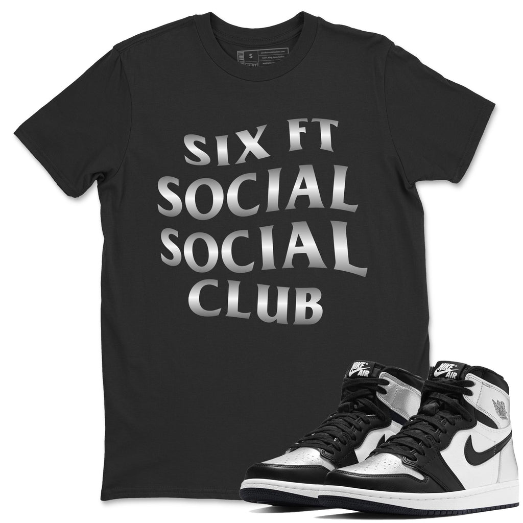 Six FT Social Club Match Black Tee Shirts | Silver Toe