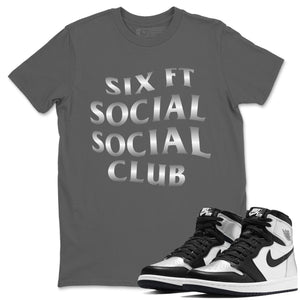 Six FT Social Club Match Cool Grey Tee Shirts | Silver Toe