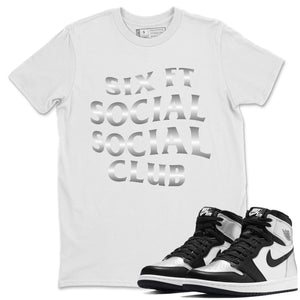 Six FT Social Club Match White Tee Shirts | Silver Toe