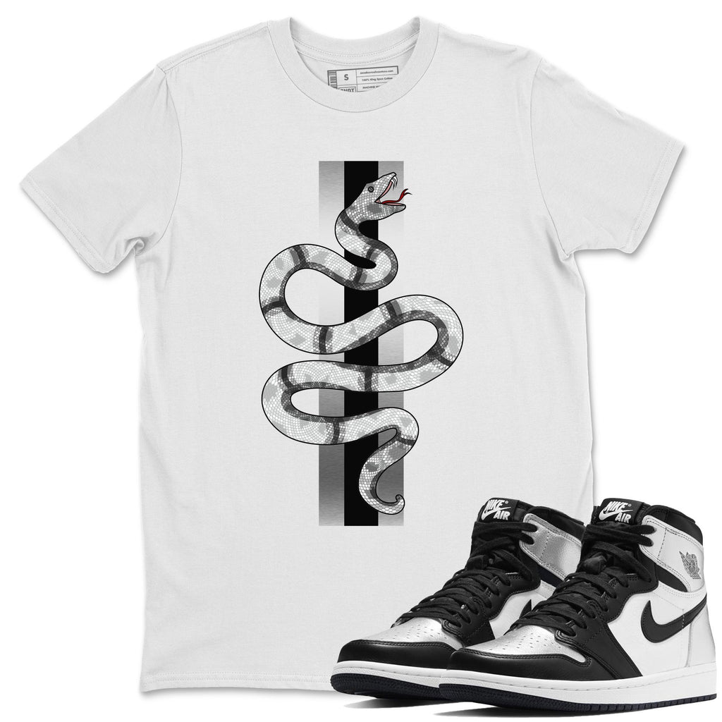 Snake Match White Tee Shirts | Silver Toe