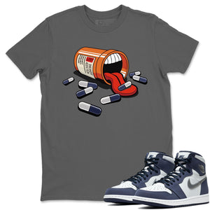 Sneaker Addiction Match Cool Grey Tee Shirts | Midnight Navy
