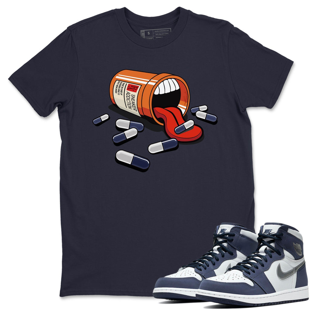 Sneaker Addiction Match Navy Tee Shirts | Midnight Navy