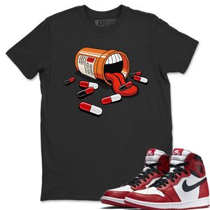 Sneaker Addiction Match Black Tee Shirts | Varsity Red