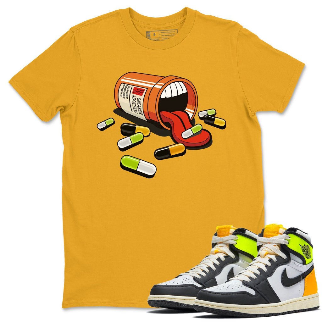 Sneaker Addiction Match Gold Tee Shirts | Volt Gold