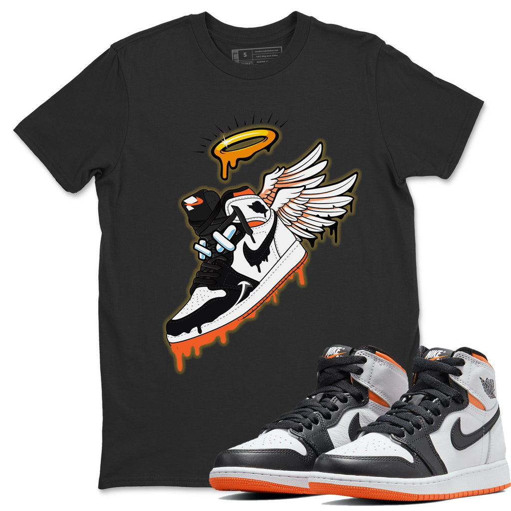 Sneaker Angel Match Black Tee Shirts | Electro Orange