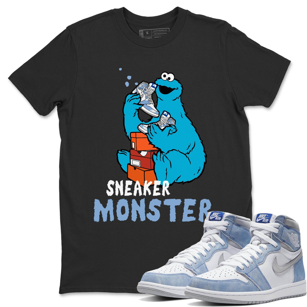 Sneaker Monster Match Black Tee Shirts | Hyper Royal