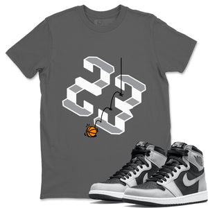 Steps Match Cool Grey Tee Shirts | Shadow 2.0