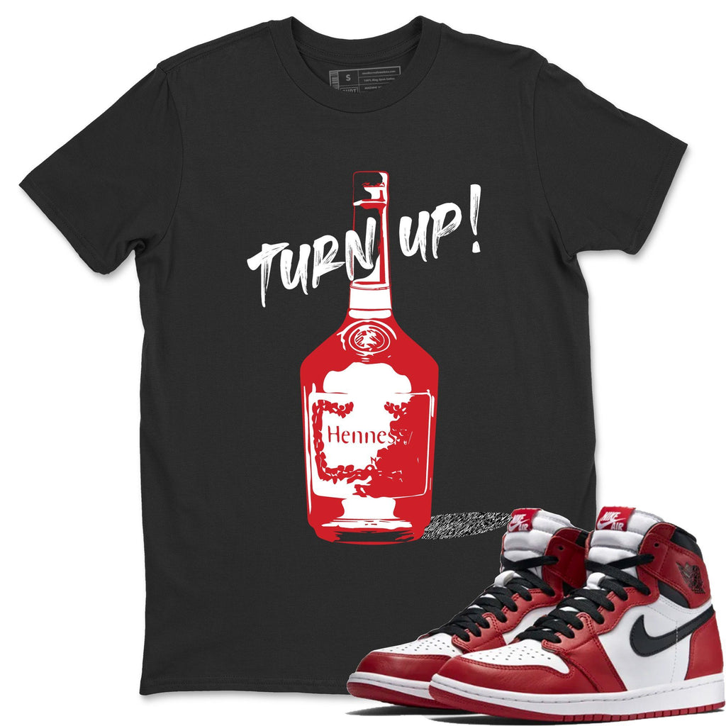 Turn Up Match Black Tee Shirts | Varsity Red