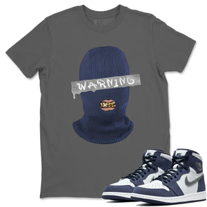 Warning Match Cool Grey Tee Shirts | Midnight Navy