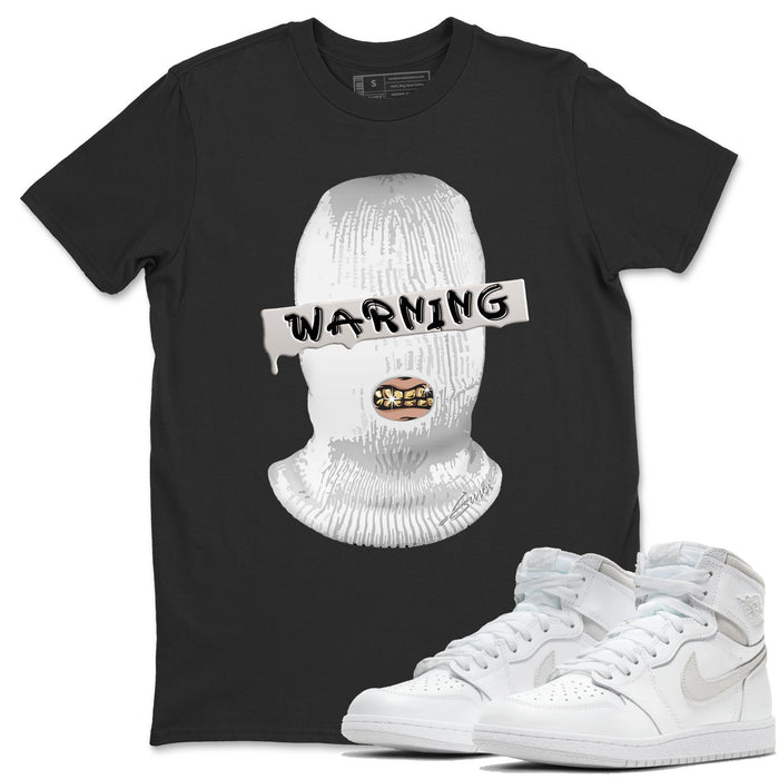 Warning Match Black Tee Shirts | Neutral Grey