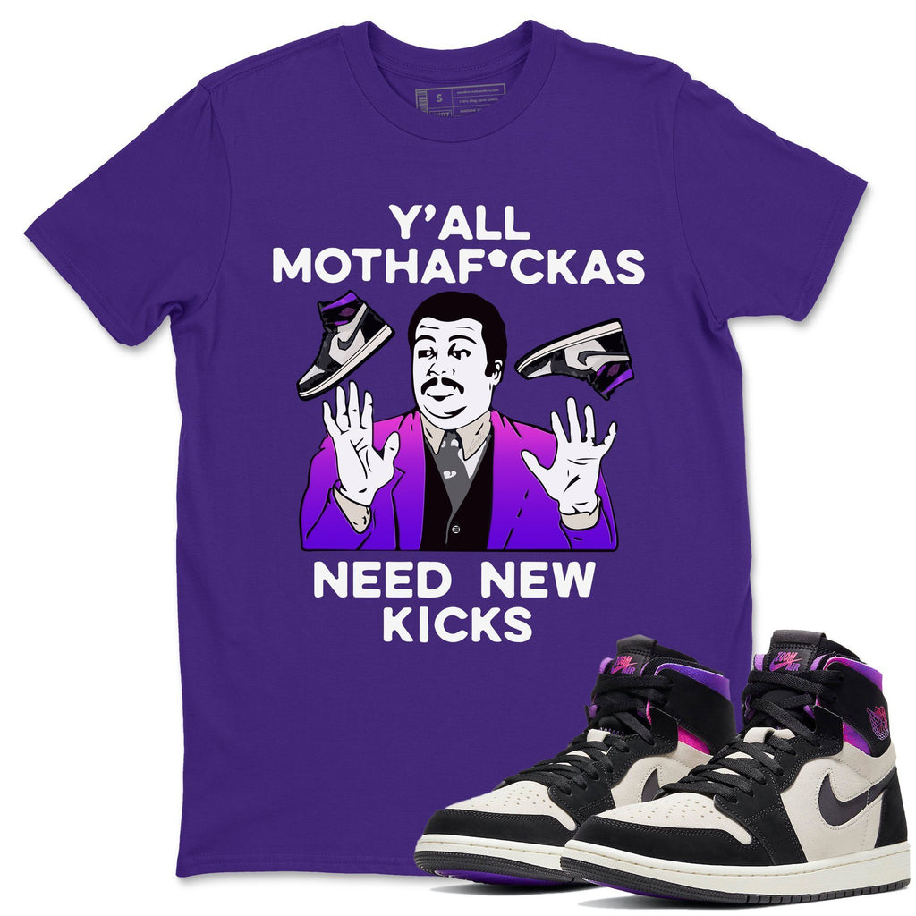 Y'all Need New Kicks Match Purple Tee Shirts | Zoom Comfort Psg