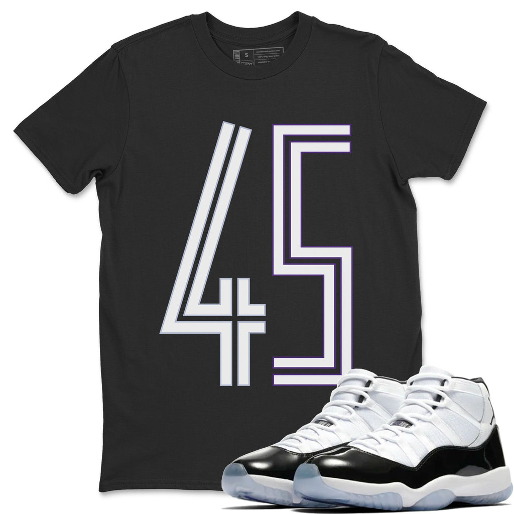 Number 45 Match Black Tee Shirts | Concord