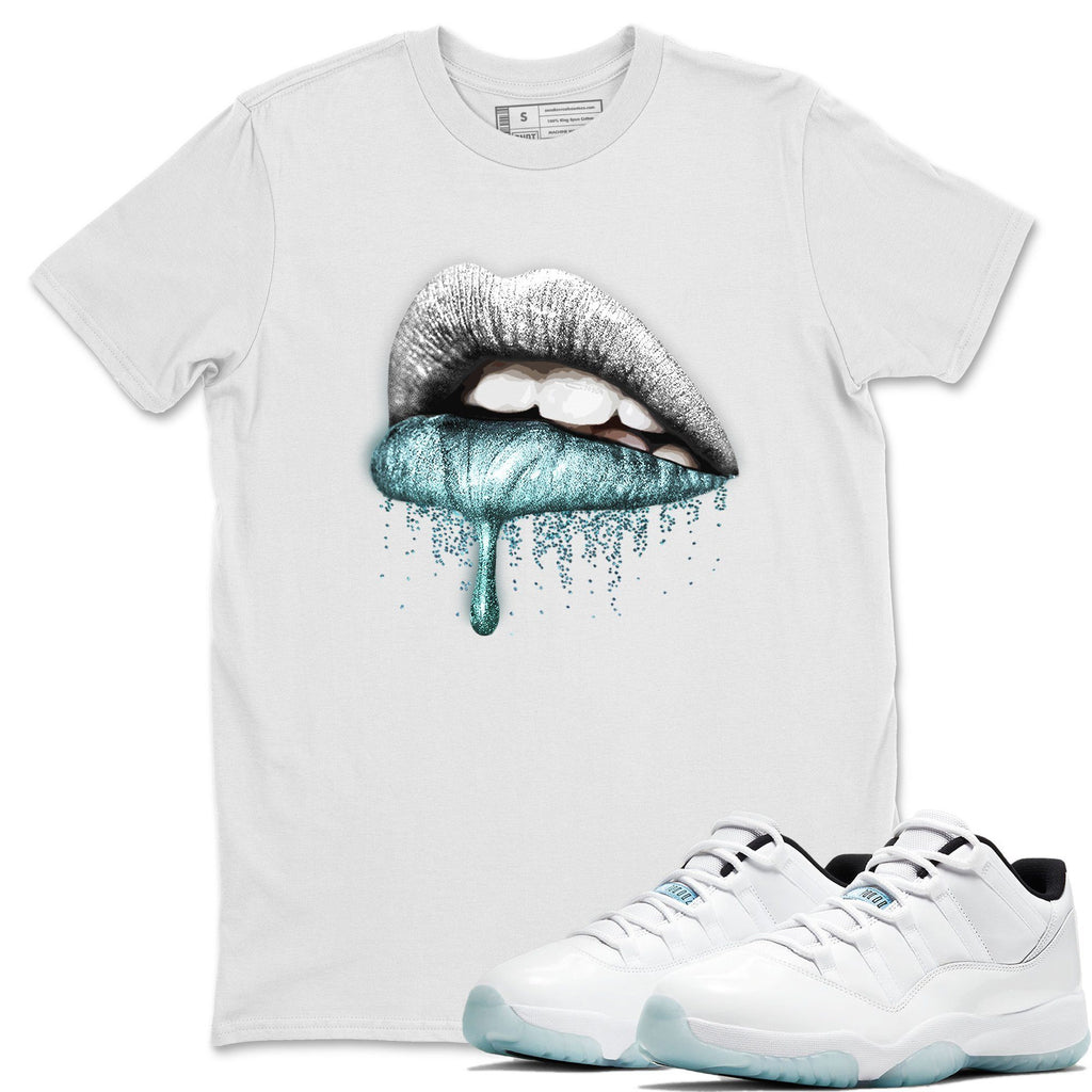 Dripping Lips Match White Tee Shirts | Legend Blue