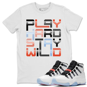Play Hard Stay Wild Match White Tee Shirts | Adapt