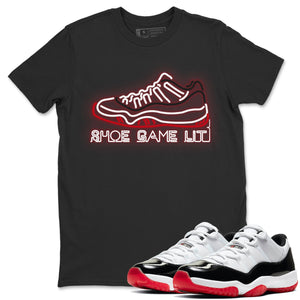 Shoe Game Lit Match Black Tee Shirts | Concord Bred