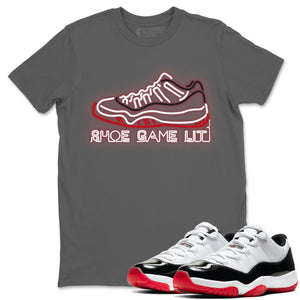 Shoe Game Lit Match Cool Grey Tee Shirts | Concord Bred
