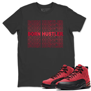 Born Hustler Match Black Tee Shirts | Reverse Flu Game