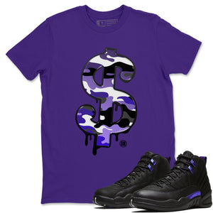 Dollar Camo Match Purple Tee Shirts | Dark Concord
