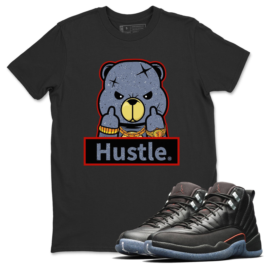 Hustle Bear Match Black Tee Shirts | Grind