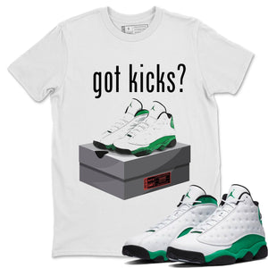 Got Kicks Match White Tee Shirts | Lucky Green