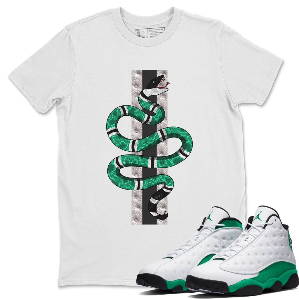 Snake Match White Tee Shirts | Lucky Green