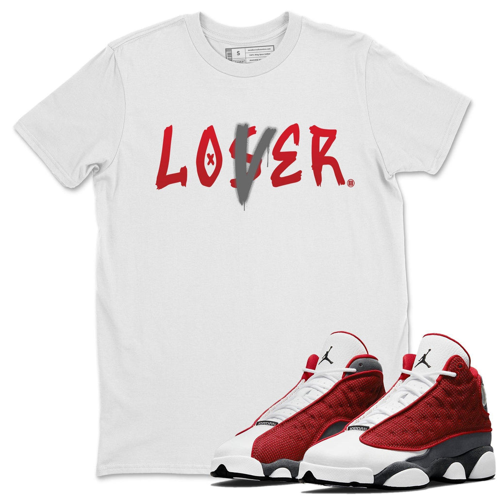 Loser Lover Match White Tee Shirts | Red Flint