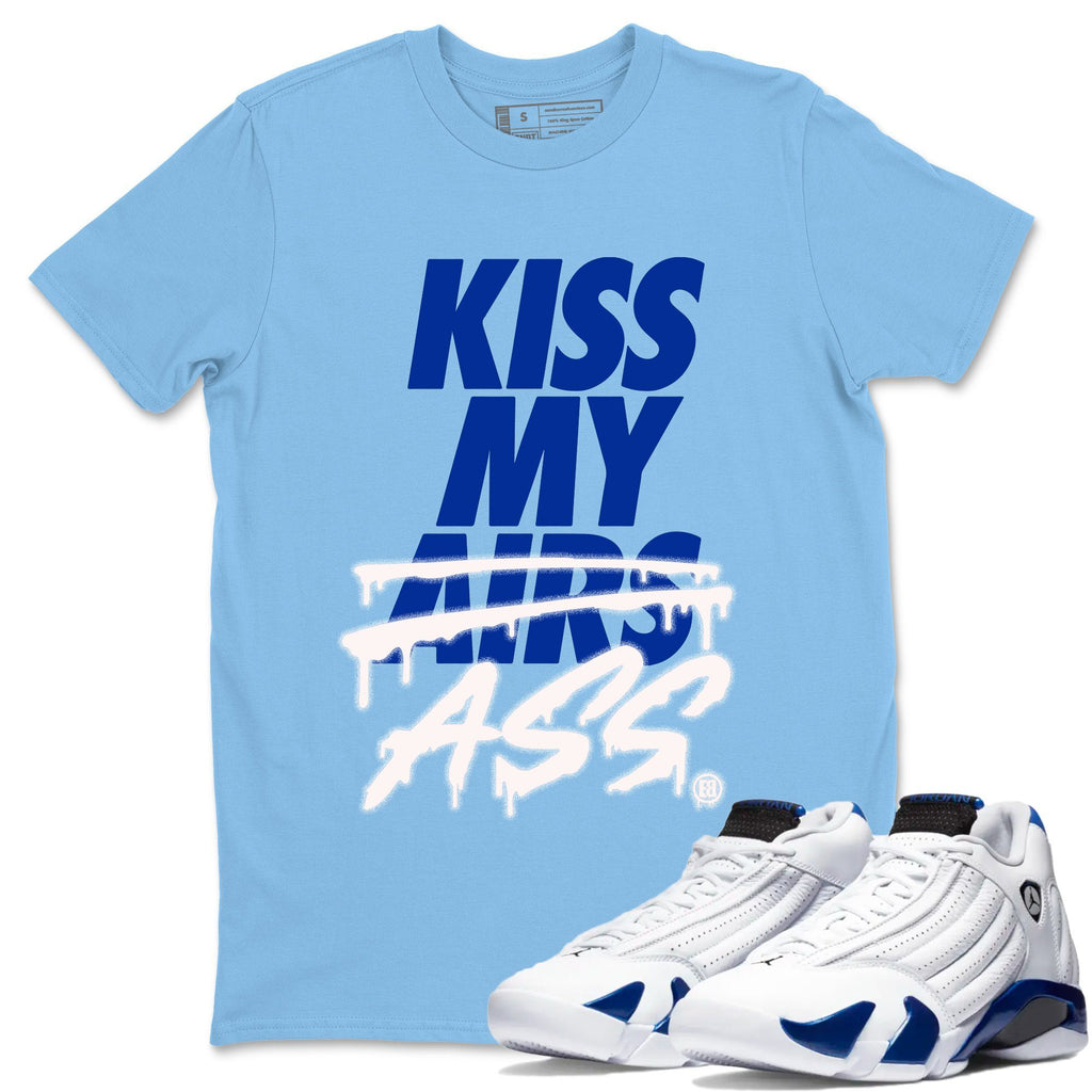 Kiss My Ass Match Carolina Blue Tee Shirts | Hyper Royal