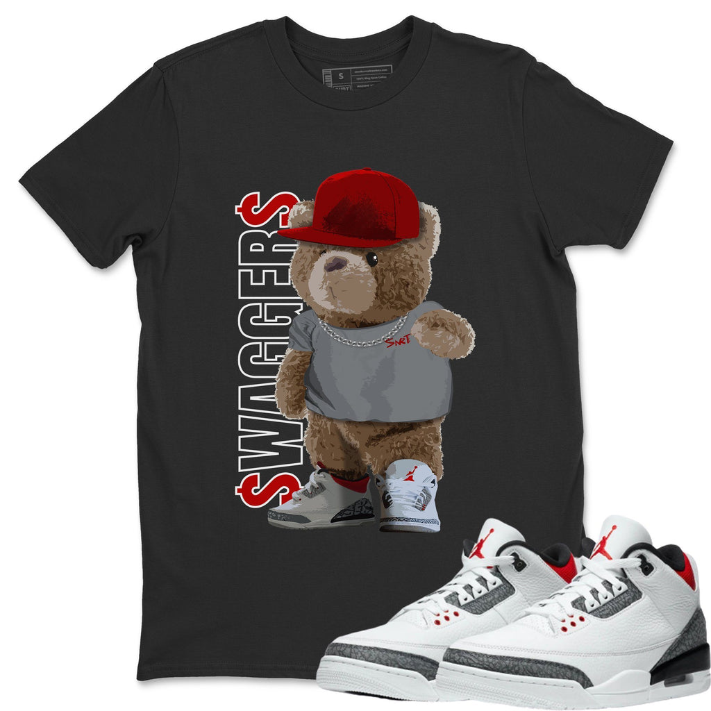 Bear Swaggers Match Black Tee Shirts | Fire Red
