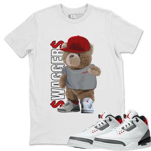 Bear Swaggers Match White Tee Shirts | Fire Red