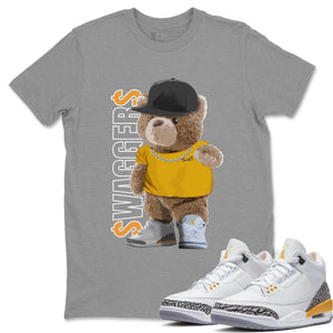 Bear Swaggers Match Heather Grey Tee Shirts | Laser Orange