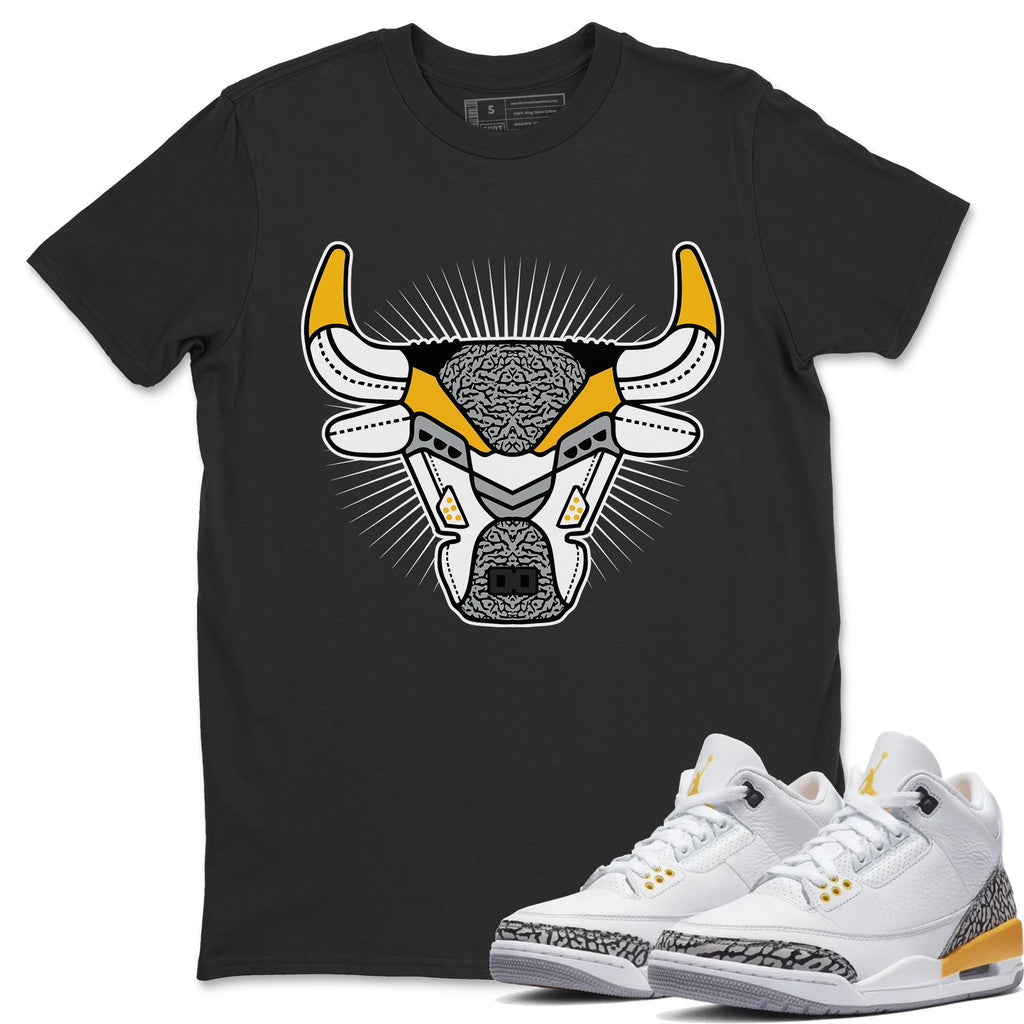 Bull Head Match Black Tee Shirts | Laser Orange