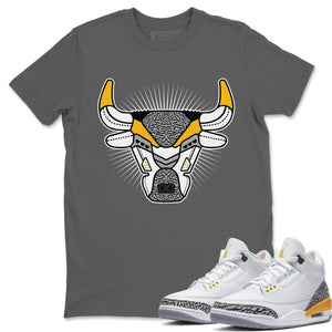 Bull Head Match Cool Grey Tee Shirts | Laser Orange
