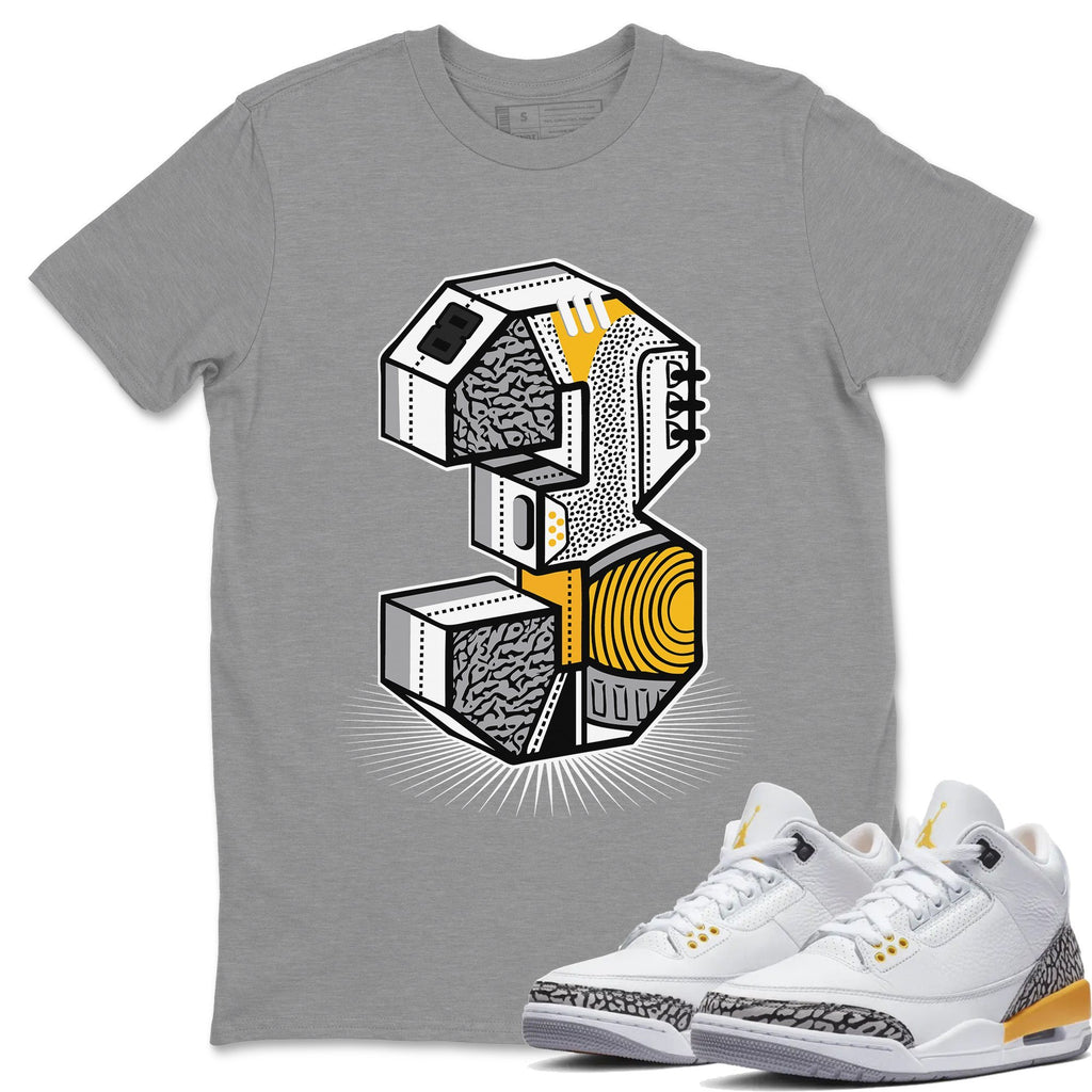 Three Statue Match Heather Grey Tee Shirts | Laser Orange