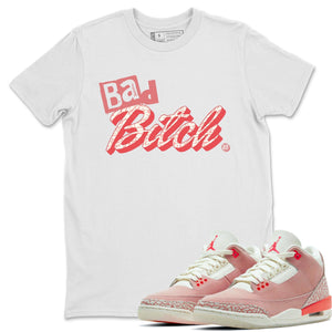 Bad Bitch Match White Tee Shirts | Rust Pink