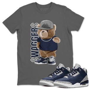 Bear Swaggers Match Cool Grey Tee Shirts | Midnight Navy