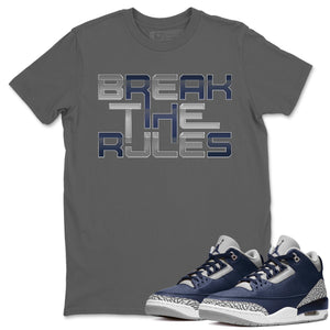 Break The Rules Match Cool Grey Tee Shirts | Midnight Navy