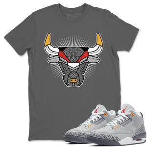 Bull Head Match Cool Grey Tee Shirts | Cool Grey