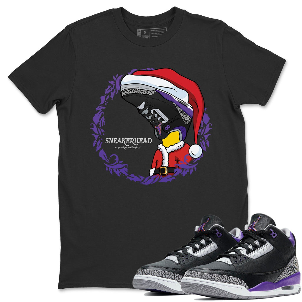 Christmas Sneakerhead Match Black Tee Shirts | Court Purple