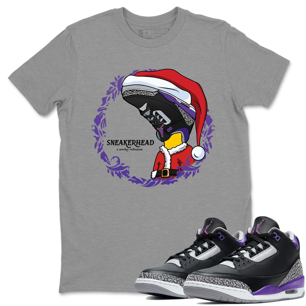 Christmas Sneakerhead Match Heather Grey Tee Shirts | Court Purple