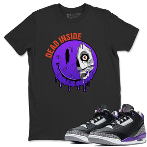 Dead Inside Match Black Tee Shirts | Court Purple