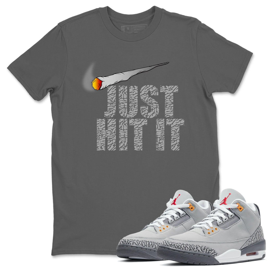 Just Hit It Match Cool Grey Tee Shirts | Cool Grey