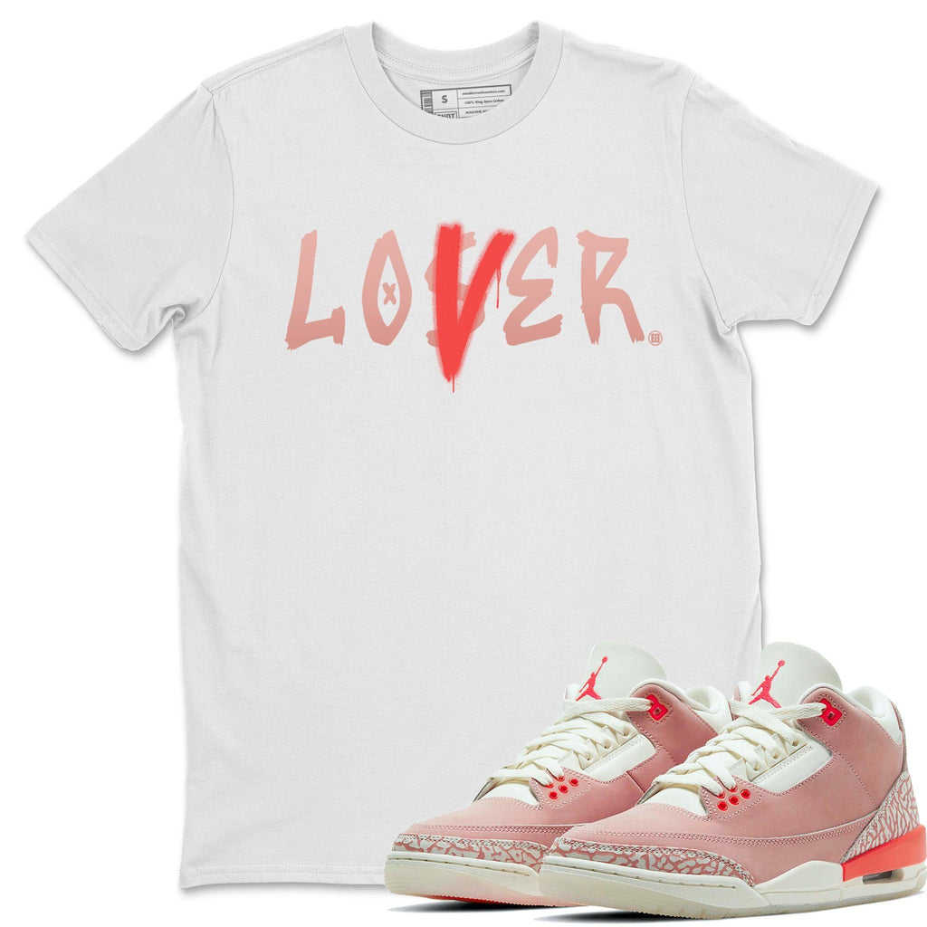 Loser Lover Match White Tee Shirts | Rust Pink