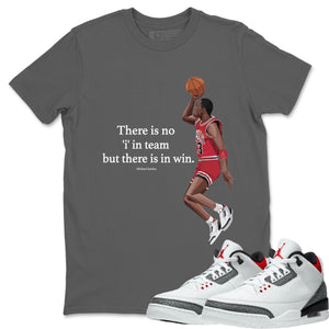 Michael J Match Cool Grey Tee Shirts | Fire Red